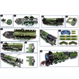 340 шт., модель строительного поезда «сделай сам», игрушки, креативные практические строительные игрушки, детские винты в сборе, металлический блок, игрушка