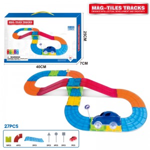 Kids Flexible DIY Assembly Magnetic Slot Car Race Track Toy Set for Boys Girls Gift