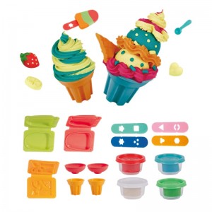 Barn Kreativt DIY Plasticine Kit Barn Hand-on Förmåga Träning Rolig Färg Lera Glass Göra mögel Deg Verktyg Leksaker