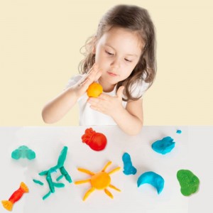 Children Pretend Play Breakfast Pizza Making Clay Set DIY Colorful Plasticine and Tool Kit Toddler Montesorri Kids Dough Toys