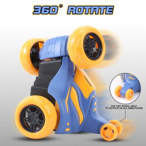 Rechargeable Remote Control Flip Spinning Car Toy Musical 360 Degrees Rotation Vehicle Cool Flashing Light Rc Stunt Car Para sa mga Bata