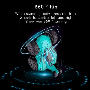 Alat kawalan jauh Rolling Drift Stunt Mainan Kenderaan Luar Dalaman 360 Darjah Pusing Flip Rc Stunt Kereta Untuk Kanak-kanak