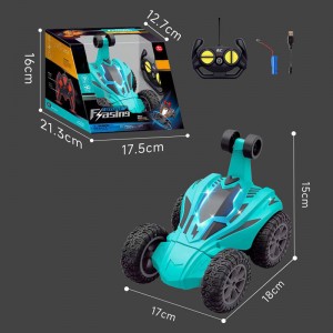 Controle remoto rolando deriva dublê veículo brinquedo ao ar livre indoor 360 graus de rotação flip rc dublê carro para crianças