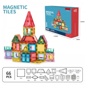 Creative Magnetic Tiles Toys Children Educational Castle Building Block Sets for Wholesale