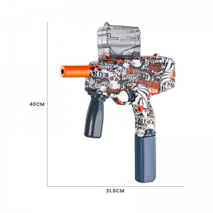 Kinders Binnenshuise Buitelug 2-in-1 Skiet modusse Sagte Koeël Blaster Gun Plastic Elektriese MP9 Water Skiet Gun Speelgoed vir Kinders