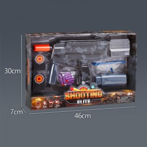 ເດັກນ້ອຍໃນຮົ່ມກາງແຈ້ງ 2-in-1 Shooting Modes Soft Bullet Blaster Gun Plastic Electric MP9 Water Shooting Gun Toys for Kids