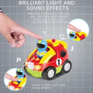 Lumini muzicale electrice Desene animat Rc Mașină de poliție Mașină de curse Copii mici și fete Cadou Volan Telecomanda Jucării pentru mașină pentru copii