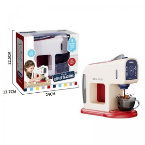 Barista Role-Playing Children Simulation Afternoon Tea Coffee Machine Toy Set with Sound and Li