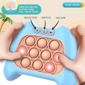 Soulagement du stress bulle sensorielle poussée rapide Pop Fidget jouets enfants réactivité formation éclairer les jouets de Console de jeu à poignée électronique