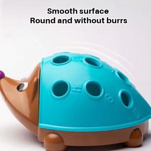 Lärmedel för småbarn Finmotorik och sensoriska leksaker 18+ månader Baby Pedagogisk Spike Insert Igelkott Montessori leksak för barn