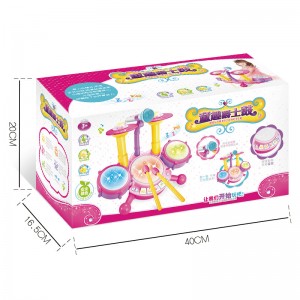 Orok Montessori Alat Musik Balita Musik Neunggeul Rebana Kit Atikan Mikropon Drum Jazz Toy Set pikeun Kids