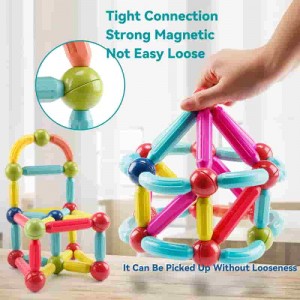 Juego de barras de plástico de conexión Flexible DIY para niños, palos y bolas educativos Montessori, bloques magnéticos 3D para niños
