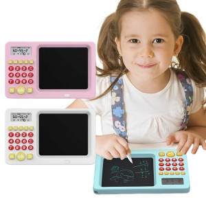 Fampiofanana aritmetika ara-tsaina Calculator Mianara milina LCD fanoratana Board Drawing Tablet Kids Montessori Educational Math kilalao