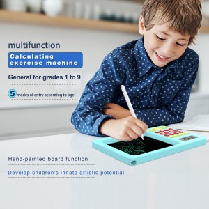 Calculadora d'entrenament aritmètic mental Màquina d'aprenentatge Tauler d'escriptura LCD Tauleta de dibuix per a nens Joguines matemàtiques educatives Montessori