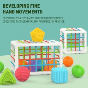 Early Education Sensory Shape Sorting Toys Toddler Developmental Learning Colorful Cube Montessori Toys for Babies 6-12 Months