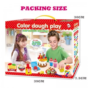 Dzieci w wieku przedszkolnym udawaj zagraj w tort urodzinowy zestaw narzędzi do gliny Deluxe plastelina DIY zestaw form zabawki edukacyjne dla dzieci