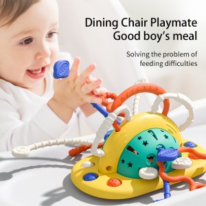 မွေးကင်းစကလေးများအတွက် သက်သောင့်သက်သာရှိစေမည့် အရုပ်များ ကလေးအရွယ်ကလေး Bubble Fidget Balls Baby Sensory Silicone Pull String Montessori Toys Toys