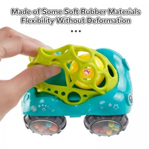 Bana Gift Insidered Rolling Ball Soft Shell Bucket Truck Toys Toddler Educational Shaking Bell Kids Toy Car Shape Baby Rattles