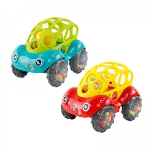 Children Gift Insided Rolling Ball Soft Shell Bucket Truck Toys Toddler Educational Shaking Bell Kids Toy Car Shape Baby Rattles