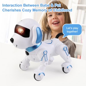 Ibali lokuDanisa loMbane liXela ukuCwangciswa kweSmart RC Inja yeSilo-qabane Hlala Phantsi iCreep infrared Remote Control Robot Dog Toy for Kid