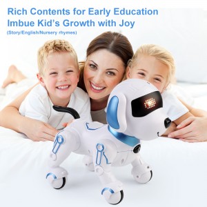 Electric Singing Dancing Story Telling Smart Programming RC Pet Dog Sit Down Creep Infrared Remote Control Robot Dog Toy for Kid
