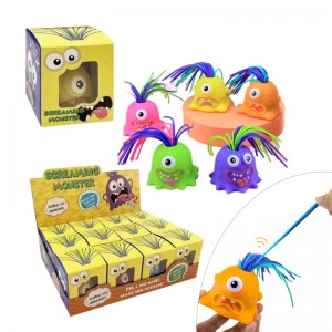 Δώρο καινοτομίας, τραβήξτε τα μαλλιά του και το κάνει να ουρλιάζει διασκεδαστικό κούκλα ανακούφιση από το άγχος Fidget Squishy Toys Screaming Monster Παιχνίδια για παιδιά