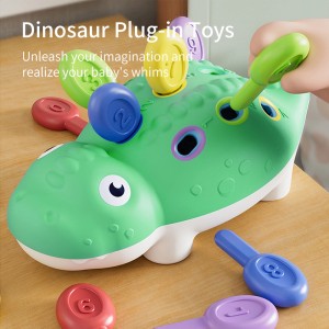 Children Early Enlightenment Color Matching Game Number Cognition Learning Toy Fine Motor Skill Training Splicing Dinosaur Toy