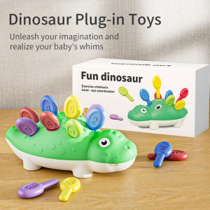 Children Early Enlightenment Color Matching Game Number Cognition Learning Toy Fine Motor Skill Training Splicing Dinosaur Toy