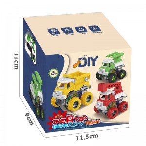 Laste inseneri-/tulepääste-/sõjaväesari Osalege mänguasjakruviga sõidukite meisterdamise ehitusplokkide komplekti lastele mõeldud veoautos