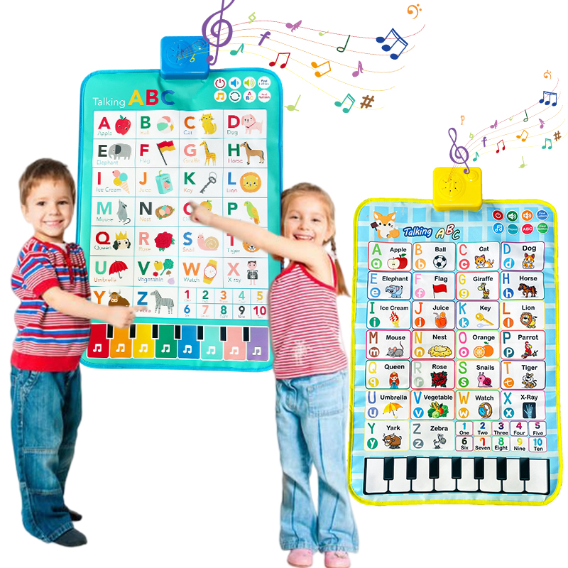Kids Enlighten Electric Learning Alphabet Talking Poster Toy Sound Speech Read Number Piano Play Educational Talking Wall Chart