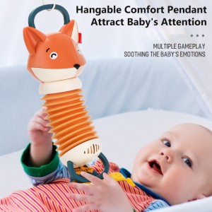 2023 Toddler Early Educational Electric Musical Instrument Brain Development Baby Soothe Toy Cute Cartoon Fox Toy Accordions