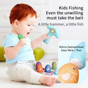 Color/Number Cognitive Matching Kids Stuffed Plush Fishing Toys Montessori Whack-A-Mole Game for Baby Toys 6 to 12 Months