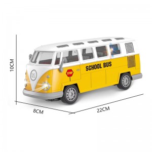 1:30 RC Vintage School Buses Kids Electric Urban Vehicles Toys 27Mhz 4CH Remote Control School Bus for Children Boys and Girls