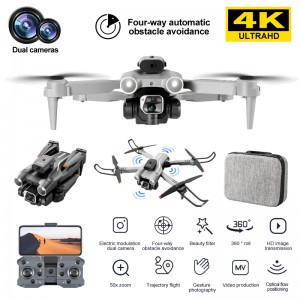 4K HD Dual Camera Photography Aircraft APP Control Quadcopter 360 Degrees Rotation Four-sided Abstacle Avoidance K9 Drone Toy