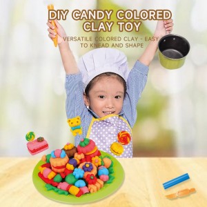 Colored Mud Candy Maker Set Ծնող-երեխա փոխազդեցություն Play Dough Enlighten Development DIY մոդելավորման կավե խաղալիքների հավաքածու երեխաների համար