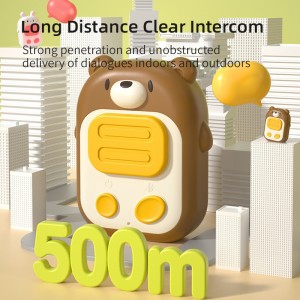 Children Best Gift Cartoon Rabbit Bear Intercom Toy 500 Meters Long Distance Interphone Kids Educational Radio Walkie-Talkie Toy