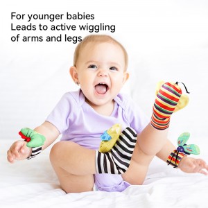 Baby Shower Gifts Newborn Hand & Foot Finder Infant Girls Boys Toys 3-6 To 12 Months Baby Rattle Socks Wrist Strap Rattles Set