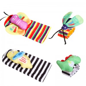 Baby Shower Gifts Newborn Hand & Foot Finder Infant Girls Boys Toys 3-6 To 12 Months Baby Rattle Socks Wrist Strap Rattles Set