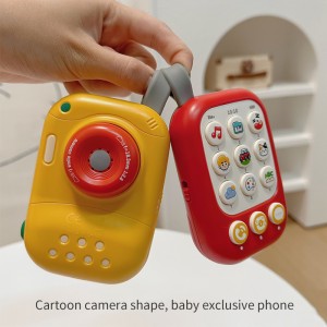 2023 Peuter Jongens Meisjes Elektronische speelgoedcamera Enorme leerinhoud Batterij-aangedreven muzikaal vroeg educatief speelgoed voor baby