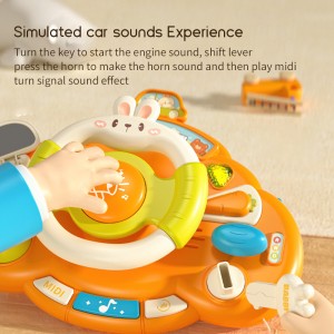 Baby Gift Plastic Early Education Acousto-Optic Car Driving Steering Wheel Toys Kids Simulation Musical Steering Wheel Toy