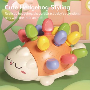 Toddler Developmental Cute Cartoon Insert Hedgehog Toys Baby Early Education Montessori Spike Hedgehog Toy with Storage Function