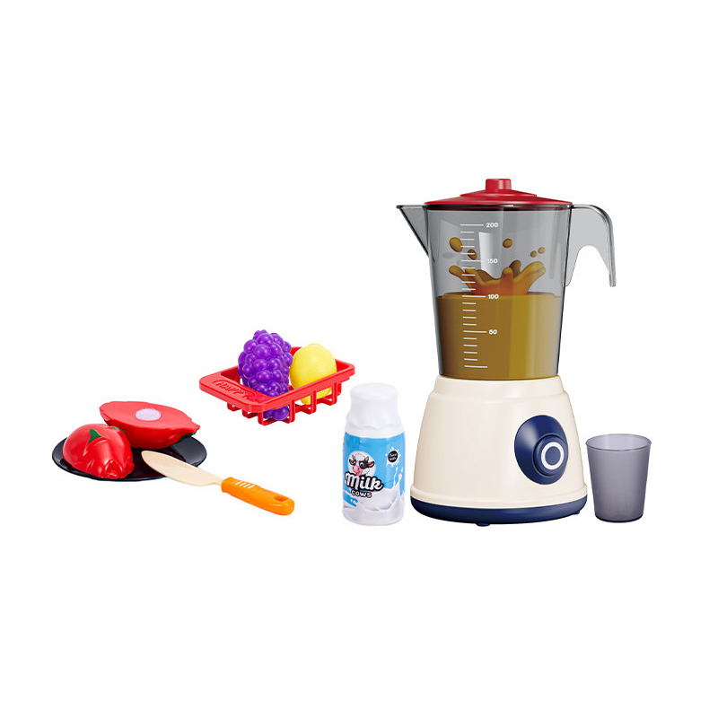 Kids Play House Juicer Toy Set Funny Fruits Cutting & Juice Making Pretend Play Kitchen Game ﻿