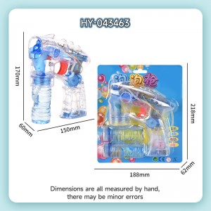 Summer Outdoor Battery Operated Lighting Transparent Space Bubble Blower Gun Kids Automatic Bubble Gun with Bottle Solution