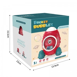 ကလေးငယ်များအတွက် Bubble Blowing Toy Summer Outdoor Activity Electric Automatic Aviation Rocket Bubble Maker Machine