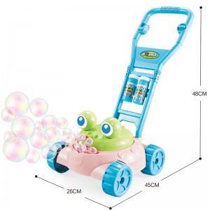 Нова анимационна жаба косачка количка с мехурчета Juguetes De Burbujas Лятна електрическа музикална машина за мехурчета на открито Играчки за деца