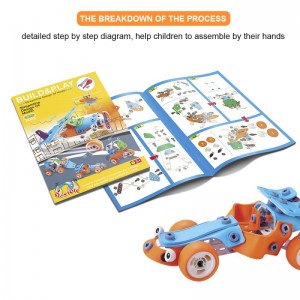 132pcs 5 In 1 Construction STEAM Learning Toys Educational Engineering Model Building Set Boys Creative DIY Erector Kit for Kids
