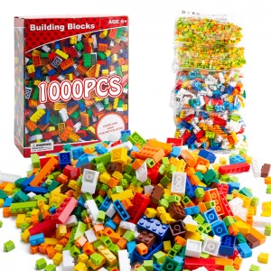 1000 PCS Building Blocks Kids Education Classic Basic Brick Particle Construction සෙල්ලම් බඩු කට්ටලය ප්‍රධාන වෙළඳ නාම සමඟ අනුකූල වේ