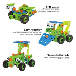 63 tk 3 in 1 STEM Creative isemonteeriv veoauto 3D uudsed kujundid ehitusmängukomplekt IQ arenduskruvi ehitusplokid mänguasi