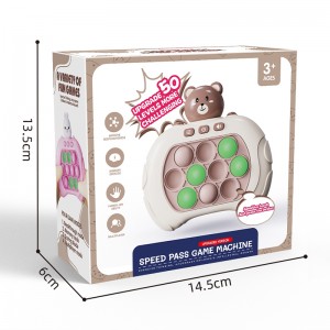 Anti Stress Sensory Bubble Pop Fidget Toys Electric Decompression 4 Modes Handled Flashing Game Console Toys para sa mga Bata Ug Hamtong