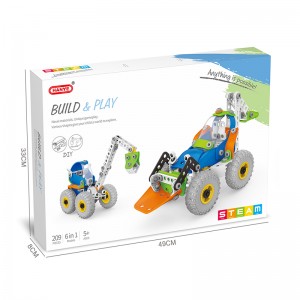 209PCS 6 in 1 Anak-anak Bor Screw Nut Puzzle Blok Bangunan Play Kit Uap Pendidikan Mengambil Bagian Kendaraan Mainan DIY Perakitan Truk